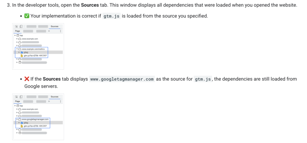 Screenshot from Google Official Documents on First party server-side dependency serving.